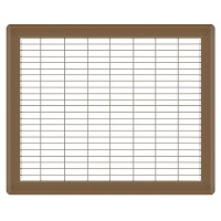 12 x 16 Heavy Gauge Steel Floor Grill - Brown