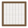 14 x 14 Heavy Gauge Steel Floor Grill - Brown