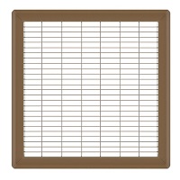 14 x 14 Heavy Gauge Steel Floor Grill - Brown