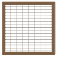 16 x 16 Heavy Gauge Steel Floor Grill - Brown