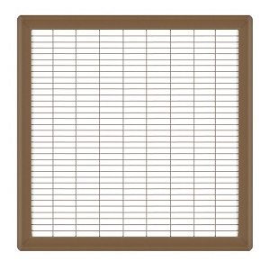 18 x 18 Heavy Gauge Steel Floor Grill - Brown