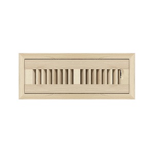2.25 x 10 Unfinished Wood Flush Mount Floor Register - Standard