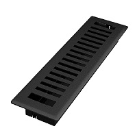 2.25 x 12 Montezuma Floor Register - Black Iron