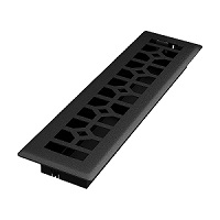 2.25 x 12 Templar Floor Register - Black Iron