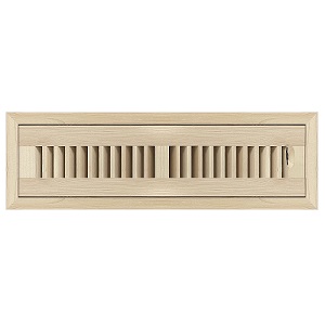 2.25 x 14 Unfinished Wood Flush Mount Floor Register - Standard