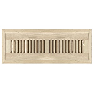 3 x 14 Unfinished Wood Flush Mount Floor Register - Premium