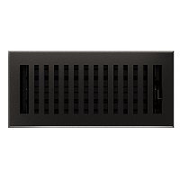 4 x 10 Cast Iron Montezuma Floor Register - Matte Black