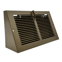 Hart & Cooley 10 X 6 Triangular Steel Baseboard Register - Brown