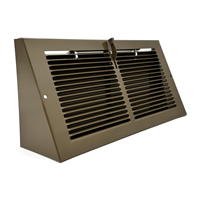 Hart & Cooley 12 X 6 Triangular Steel Baseboard Register - Brown