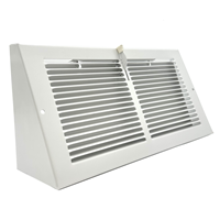 Hart & Cooley 12 X 6 Triangular Steel Baseboard Register - White