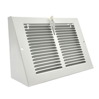 Hart & Cooley 8 X 6 Triangular Steel Baseboard Register - White