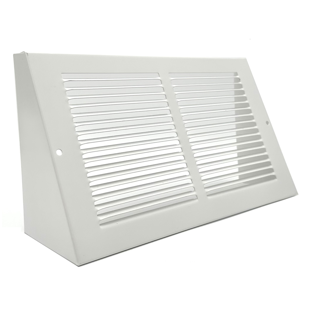 Hart & Cooley 10 X 6 Triangular Steel Baseboard Return - White