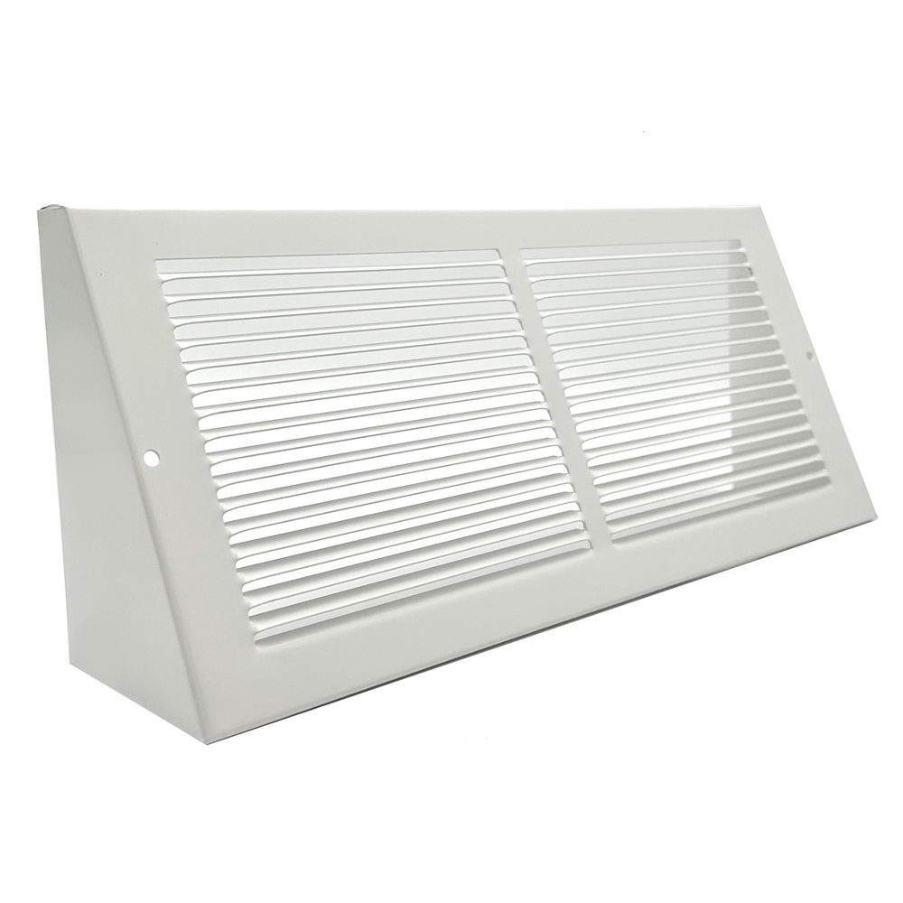 Hart & Cooley 14 X 6 Triangular Steel Baseboard Return - White