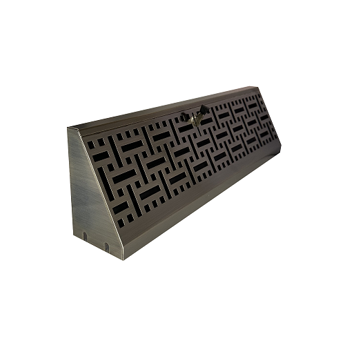 15 Inch Imperial Decorative Baseboard Register - Antique Brass