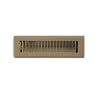 2 X 10 Stamped Steel Floor Register - Brown