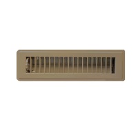 2 X 12 Stamped Steel Floor Register - Brown