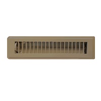 2 X 14 Stamped Steel Floor Register - Brown