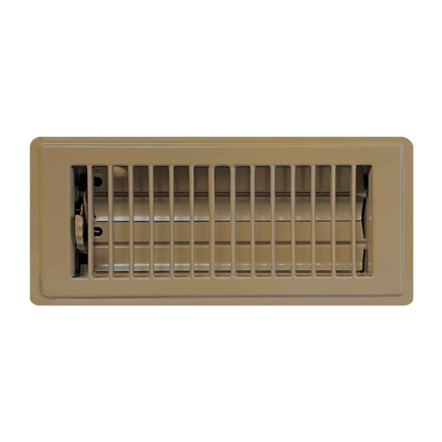 4 X 14 Stamped Steel Floor Register - Brown
