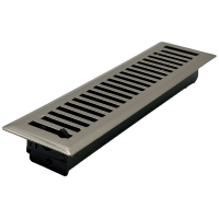 2 X 10 Contemporary Floor Register - Brushed Nickel
