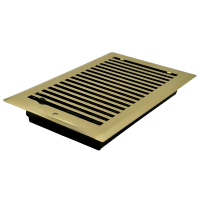 6 X 12 Contemporary Floor Register - Brass Plated