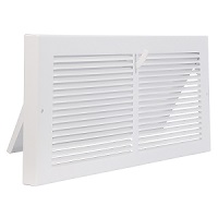 Imperial 14 X 6 Stamped Steel Baseboard Register - White