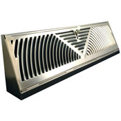 15 inch TruAire Baseboard Register - Satin Nickel