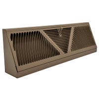 Shoemaker 15 Inch Stamped Steel Baseboard Register - Brown