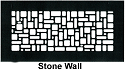 Gold Series Floor Register Stone Wall Style