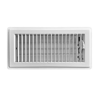 4 X 12 Stamped Steel Floor Register - White