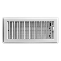 4 X 14 Stamped Steel Floor Register - White