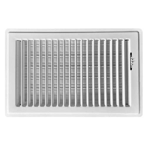 6 X 14 Stamped Steel Floor Register - White